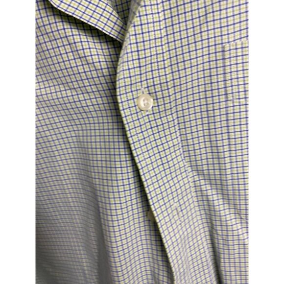 Ralph Lauren Men Classic Fit Button Up Green Plaid Short Sleeve Shirt Size Large - Picture 9 of 13